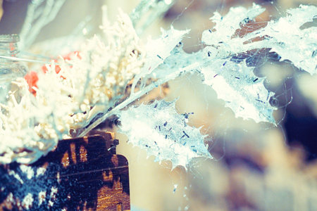 New year christmas handmade ornaments composition craft backgroundの写真素材