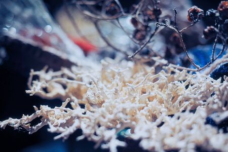 New year christmas handmade ornaments composition craft backgroundの写真素材