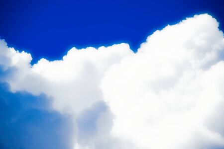 Blue gray cloudy spring sky natural backgroundの写真素材