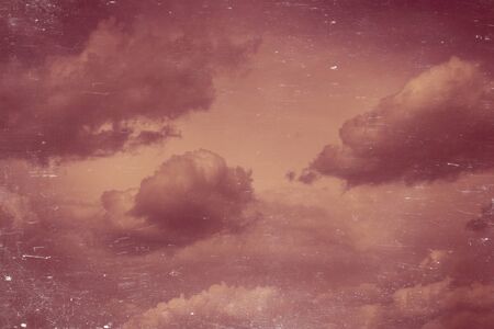 Filtered gray cloudy spring sky natural backgroundの写真素材