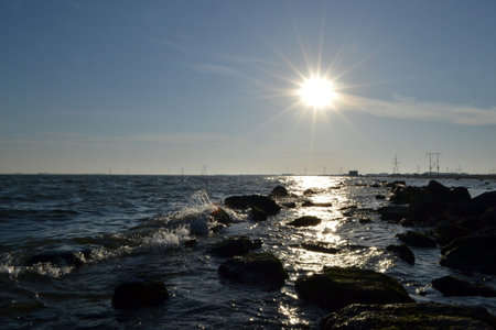 sea and sunの写真素材