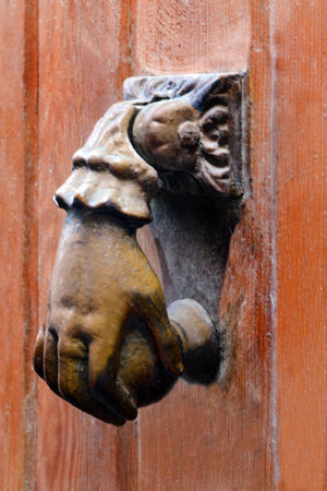 Old bell on the door