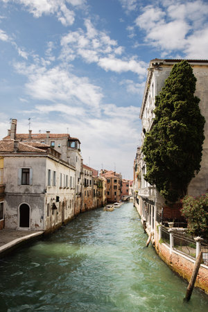 Small Canal in Veniceの写真素材