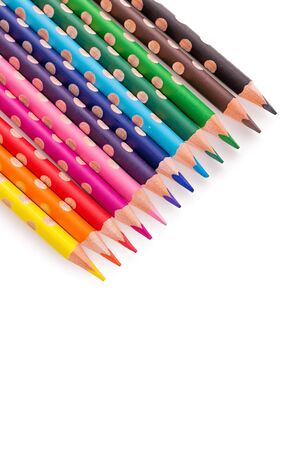 Color pencil on white backgroundの写真素材