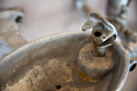 Dirty Water fountain that could use a good cleaningの写真素材