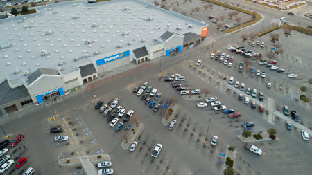 Front Entrance to the walmart superstoreのeditorial素材