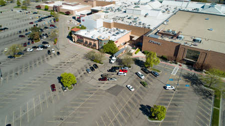 parking lot empty while dealing with covid 19のeditorial素材