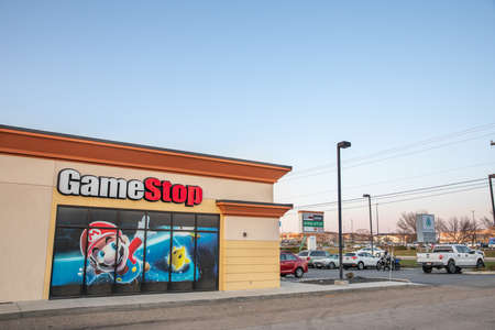 Game stop stock shot upのeditorial素材