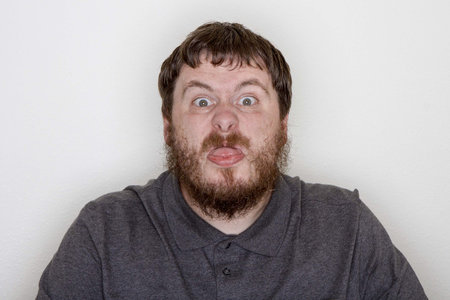 man lacks manners and is being offensive