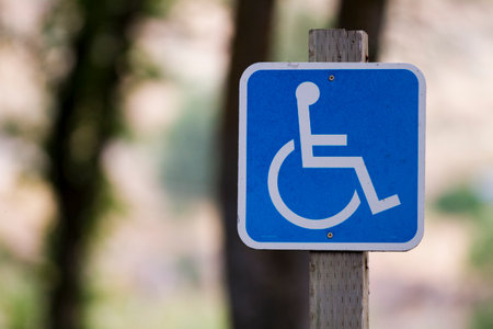 Place reserved for handicap parkingの写真素材