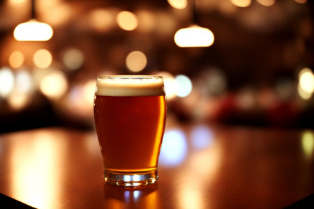 glass of beer ready for drinkingの写真素材