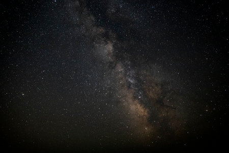 Stunning View of the Milky Way Galaxy Under Night Skyの写真素材