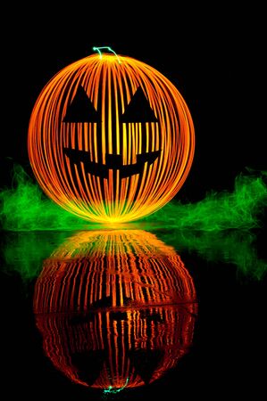 The Great Pumpkin - Light Painting Compositionの写真素材