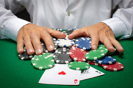 poker card player gambling casino chips