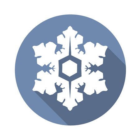 snowflake icon with a long shadowのイラスト素材
