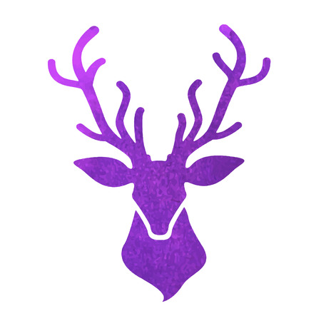 watercolor deer headのイラスト素材