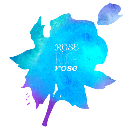 colorful watercolor stain with aquarelle paint blotch,rose watercolor hand-paintedのイラスト素材