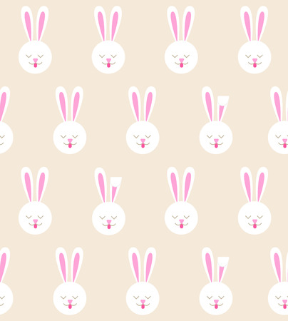 Seamless pattern with bunny. Rabbit patternのイラスト素材