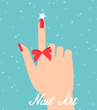 Vector flat design of manicure procedure. Flat illustration of manicureのイラスト素材