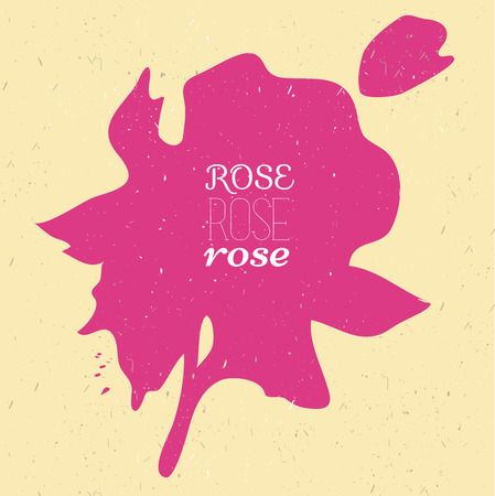 Colorful stain with blotch. Rose. Vector silhouetteのイラスト素材
