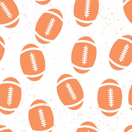 Seamless pattern of the leather balls for rugbyのイラスト素材