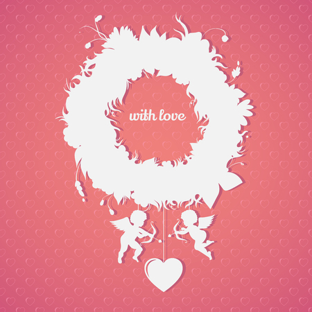 Flower frame, watercolor wreath perfect for wedding invitationsのイラスト素材