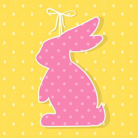 Easter paper decoration in the form of bunny. Easter bunny and sのイラスト素材