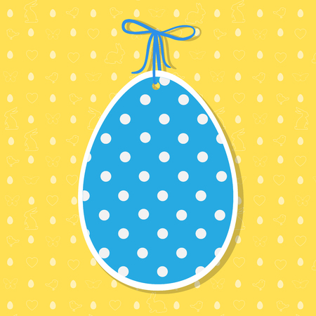 Easter paper decoration in the form of egg. Easter egg and seamlのイラスト素材