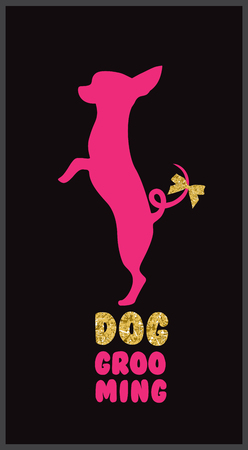 Logo for dog hair salonのイラスト素材
