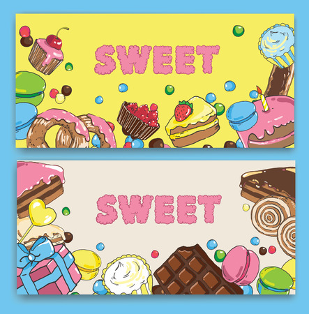 Template on baking and sweets.のイラスト素材