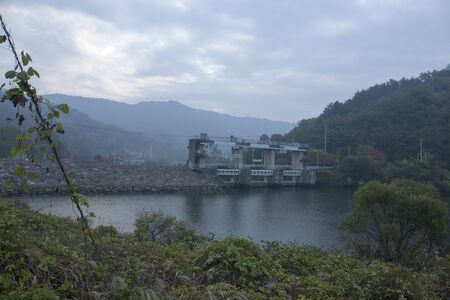 lake on the early morningの写真素材