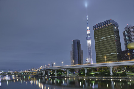 sky tree night viewのeditorial素材