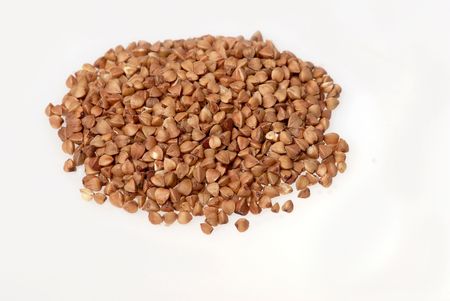 Buckwheat isolated on a white background の写真素材