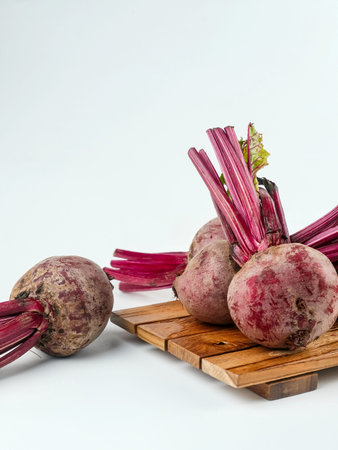 Fresh and organic beets. This fruit is good for health, and is usually made in juice or salad.