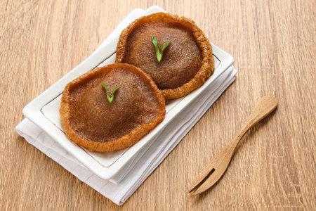 Kue Cucur is Indonesian traditional snack, made from rice flour and palm sugar and then fried....