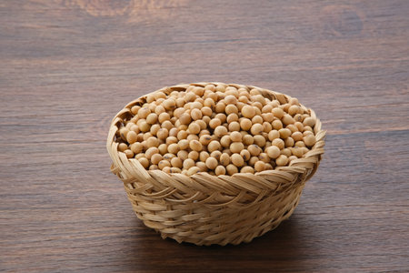 Soybean seeds (kacang kedelai), food ingredientsの写真素材