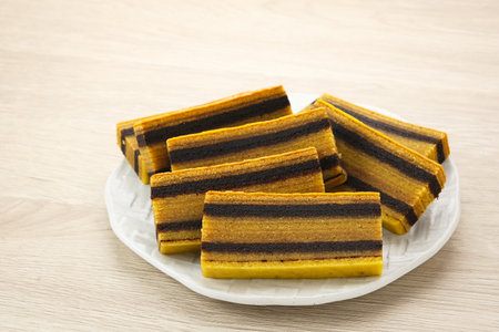 Lapis Legit, Spekuk or Spekkoek, delicious Indonesian cakeの写真素材