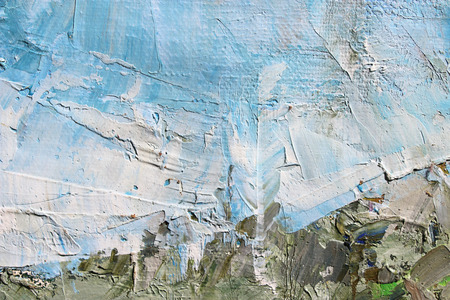 Painting knife technique with oil on canvas. Abstract art background.の写真素材