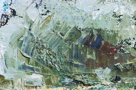 Painting knife technique with oil on canvas. Abstract art background.の写真素材