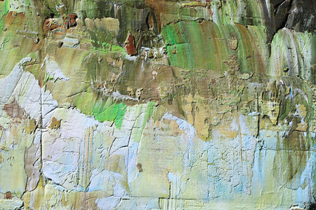 Painting knife technique with oil on canvas. Abstract art background.の写真素材