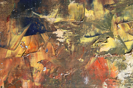 Painting knife technique with oil on canvas. Abstract art background.の写真素材