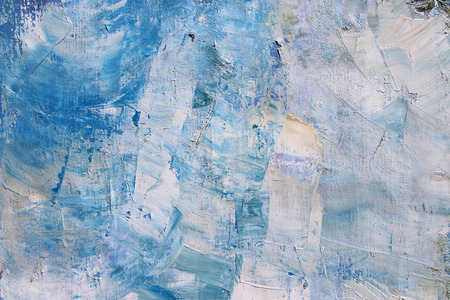 Painting knife technique with oil on canvas. Abstract art background.の写真素材