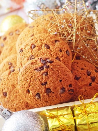 Cookies for christmas and christmas decorationの写真素材