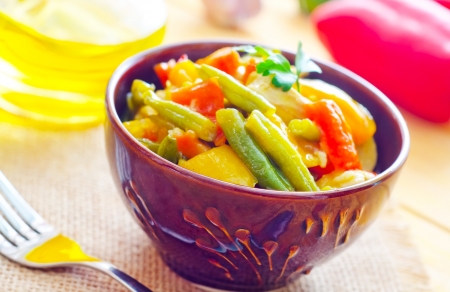 Fresh vegetable stew in the bowlの写真素材