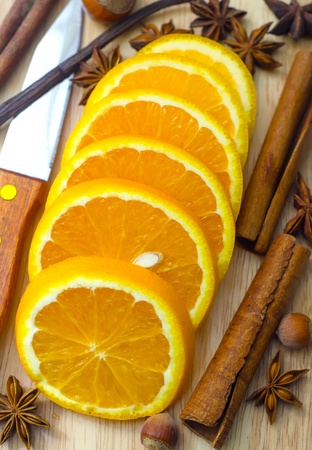 aroma spice and orangeの写真素材