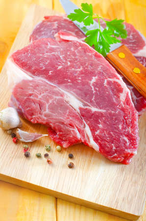 raw meatの写真素材