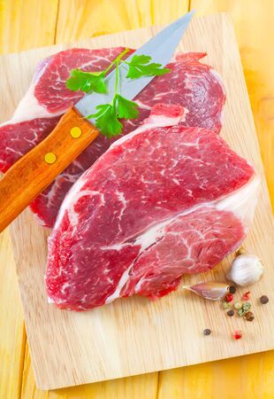 raw meatの写真素材