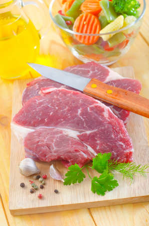 raw meatの写真素材