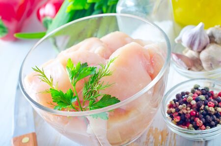 Raw chickenの写真素材