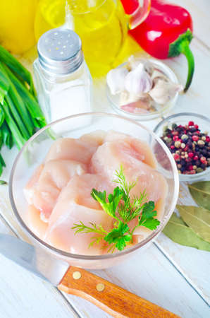 Raw chickenの写真素材